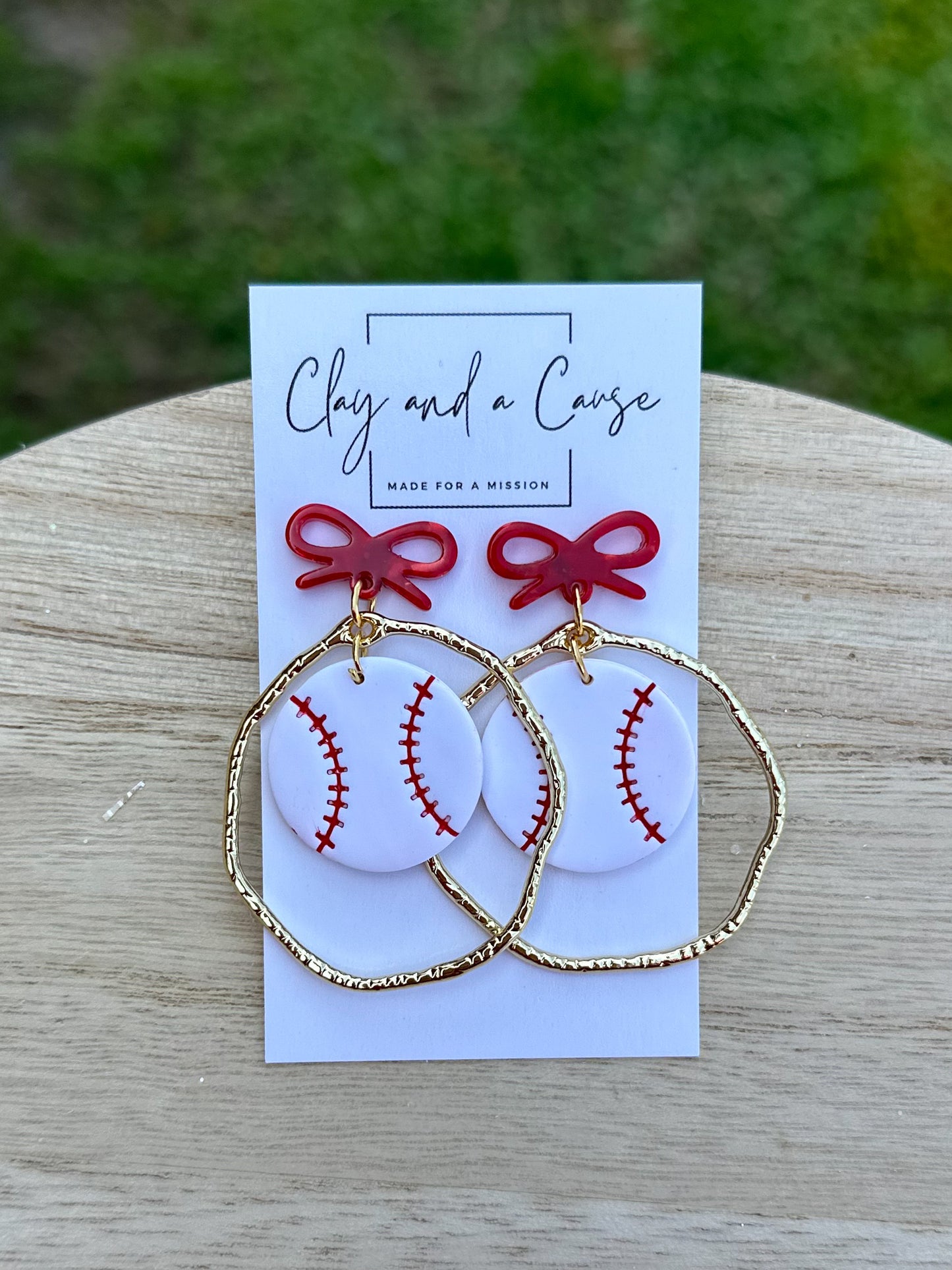 Baseball with Red Bow
