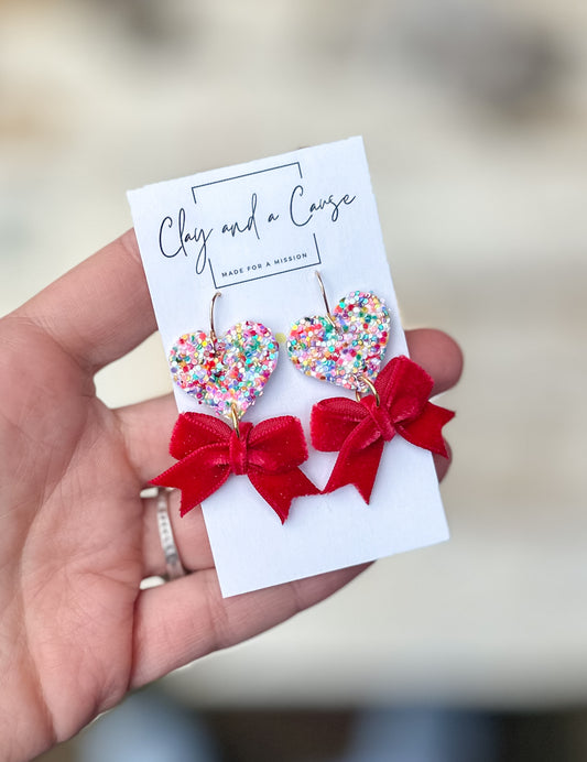 Glitter Bow in Red