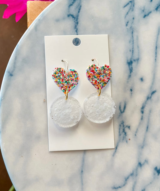 White Circle and Glitter