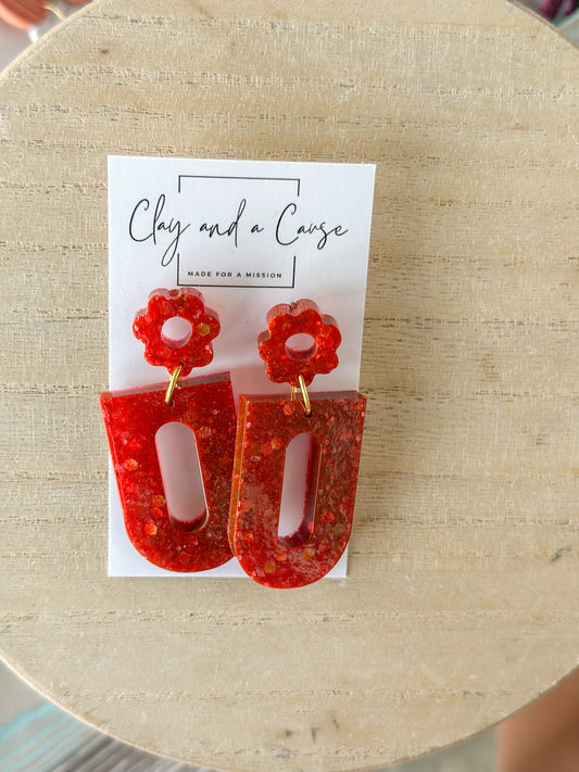 Red glitter