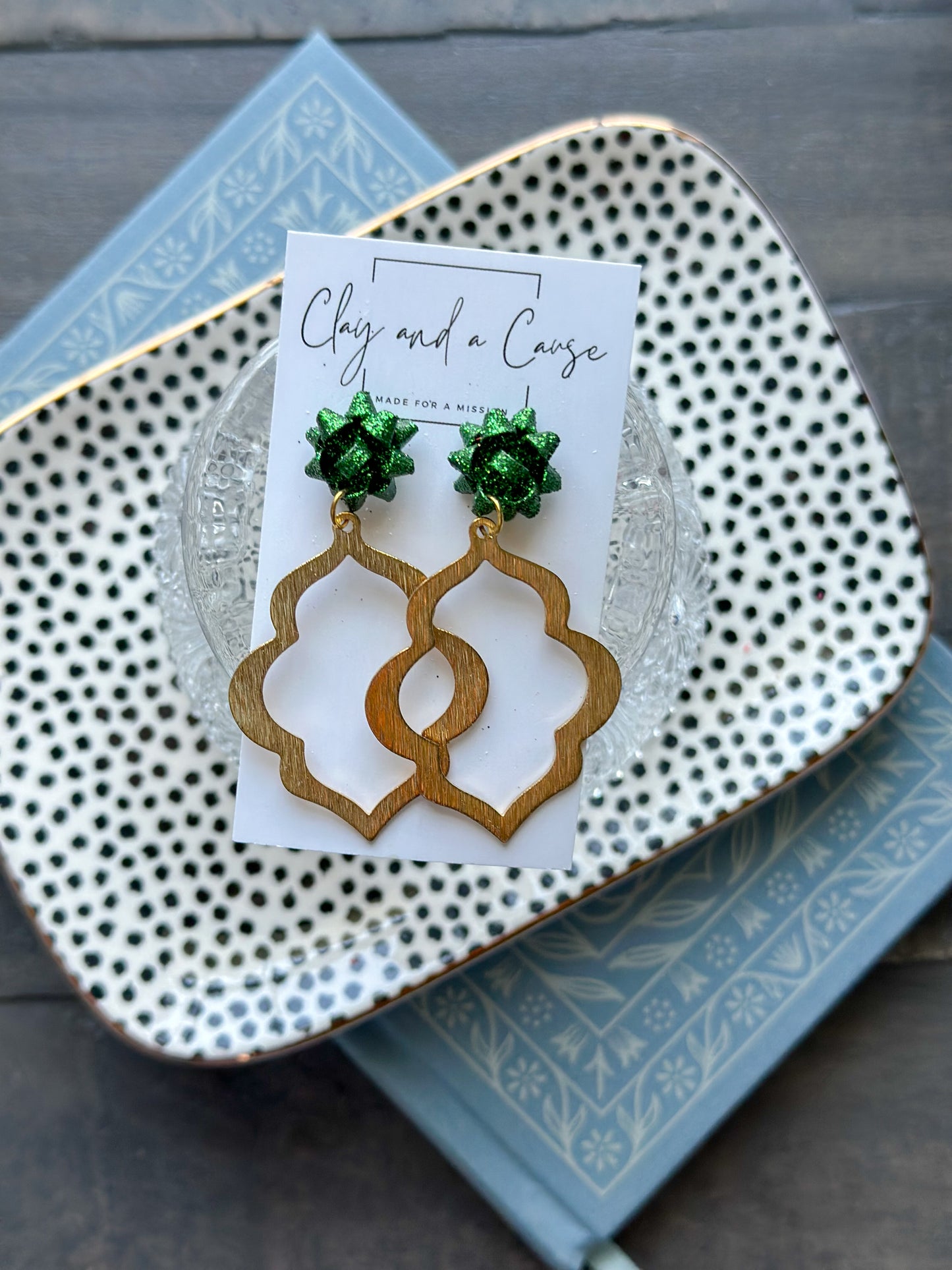 Glitter Green Bow