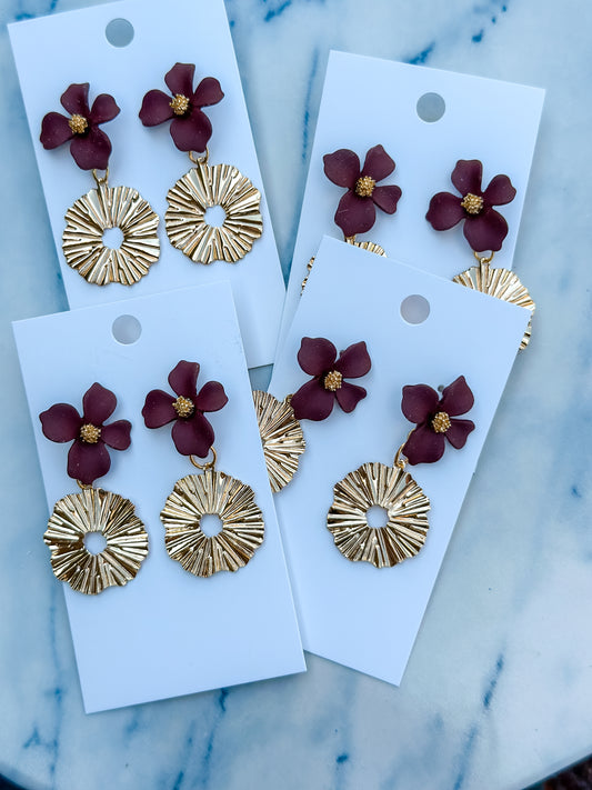 maroon flower
